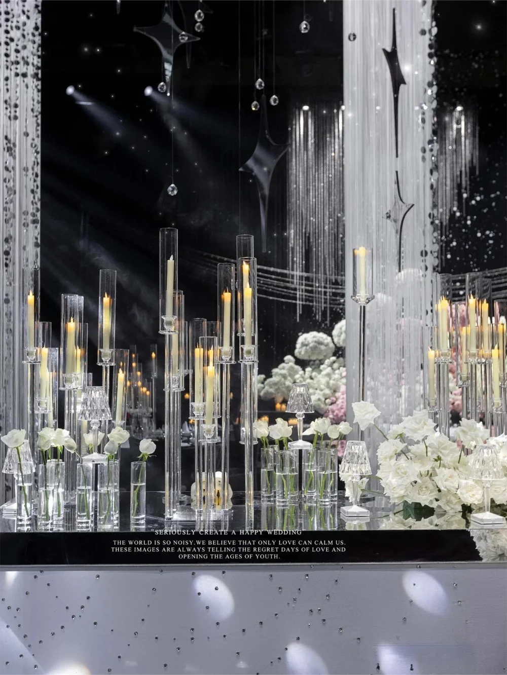 Acrylic Wedding Candle Holder Events Party Supplies Tall Wedding Candlestick Stand for Wedding Centerpieces Table Decoration