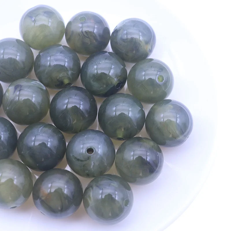 New 20mm Purple Candy Color Beads Round Acrylic Beads Loose Spacer Beads for Making Jewelry Necklace Bracelet Accessory