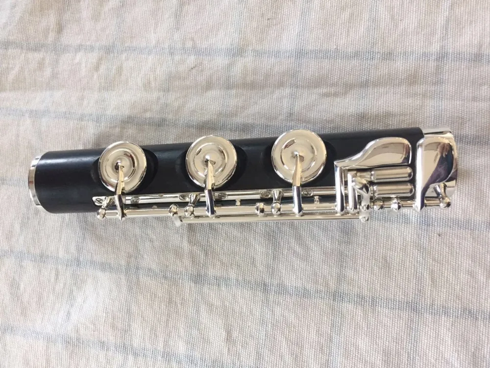 professional ebony body flute 17 holes Silver Plated flute high OEM Accept