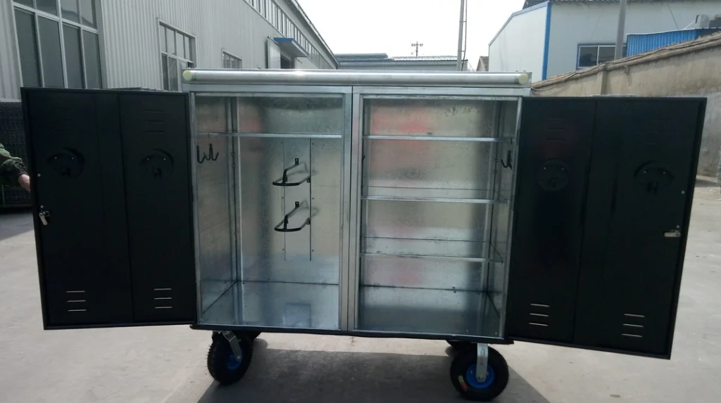 Horse Tack Locker Saddle Pad Box On Wheels Double Door  Horse Saddle Cabinet