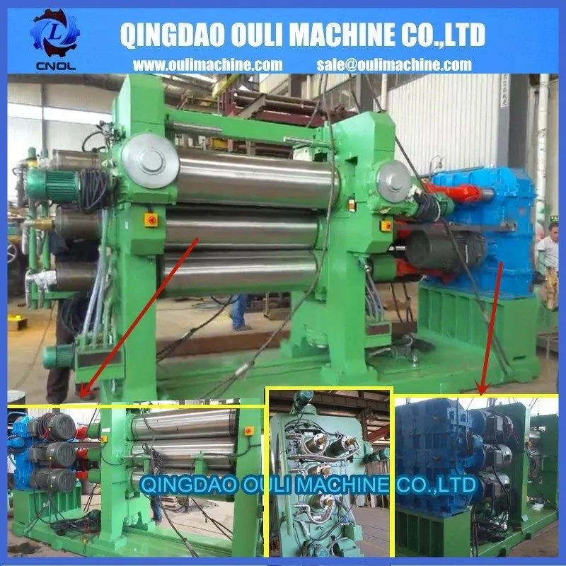 Высокоточный каландр для производства резиновых листов в трех рулонах/каландрическая линия