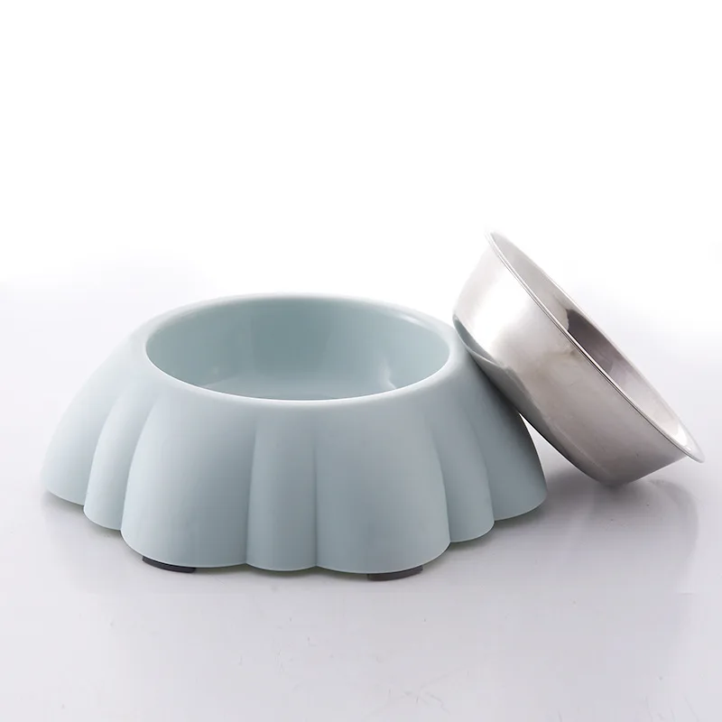 New Pet Supplies Cross -border Food Bowl Pumpkin Shaped Creative Cat Bowl Stainless Steel Dog Feeder