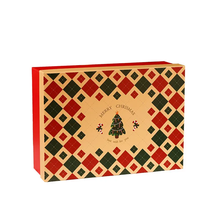 Wholesale High Quality Box Christmas Gift Box Custom Pattern Packaging Cardboard Food Sweet Christmas Gift Box
