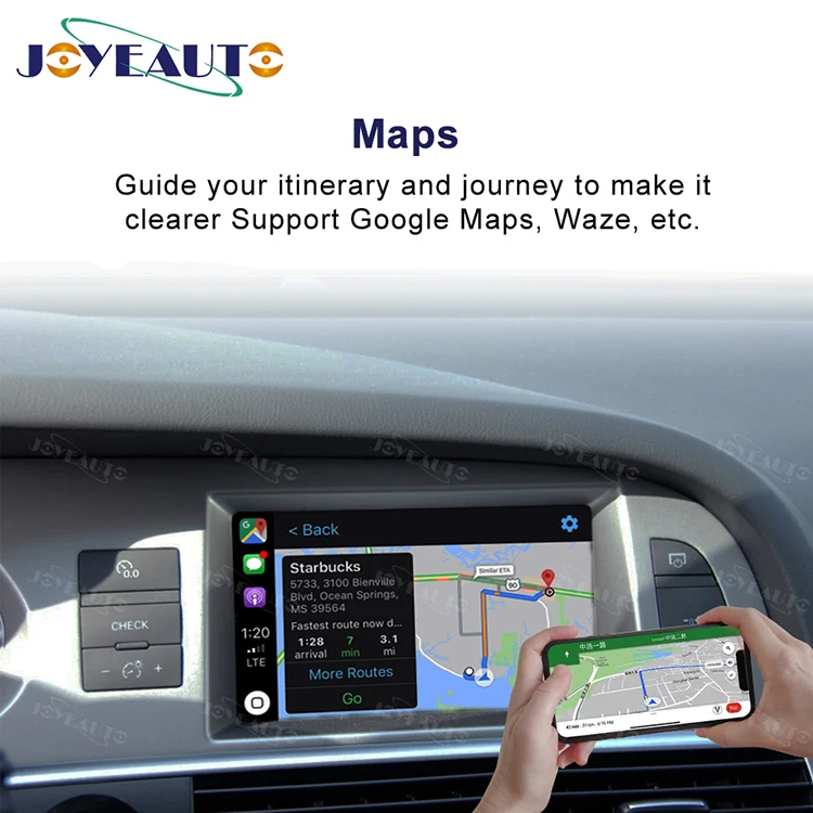  Беспроводной адаптер Joyeauto Apple Carplay для Audi A1 A3 A4 A5 A6 A7 A8 Q3 Q5 Q7 MMI 2G 2006-2010