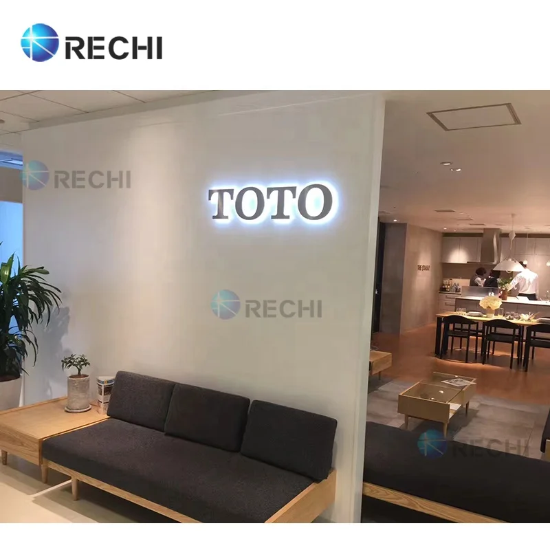 Подсветка магазина RECHI буква и фаска для мобильного телефона 3D эпоксидная смола светодиодный канал световая С