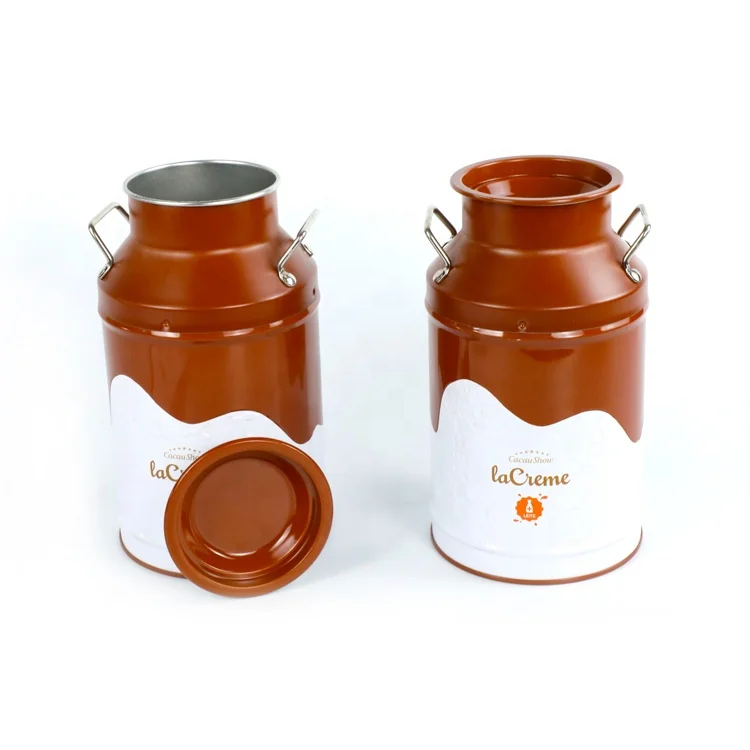 High Quality Metal Canister Packaging Milk Chocolate Tin Box Can With Plug Lid