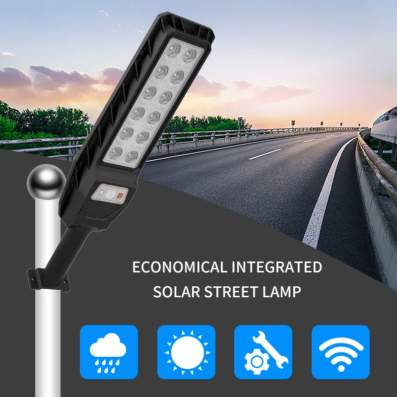 Led street light 150W waterproof IP65 ein one integrated solar led street light outdoor pole lamp led garden street light