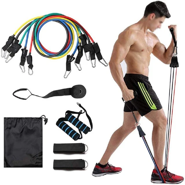 Набор из латексных трубок с логотипом на заказ, 11 эластичных лент для занятий йогой и фитнесом