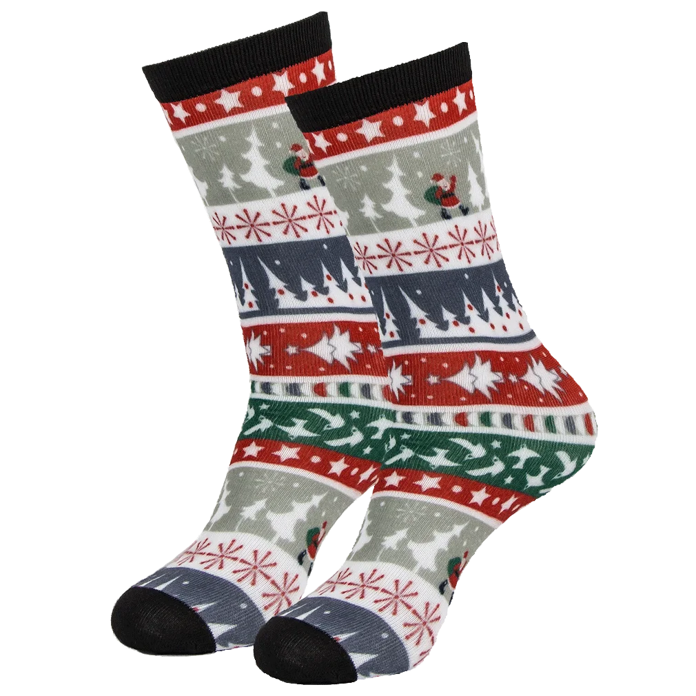 Wholesale Custom Logo Design New Style 3D printed Christmas Cartoon Tube Socks Winter Halloween Christmas socks women