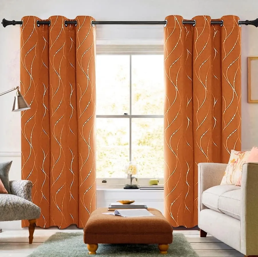 JA Customizable Thermal Insulated Blackout Curtains for Bedroom and Kids Room  Sun Blocking Window Curtains for Home Decoration