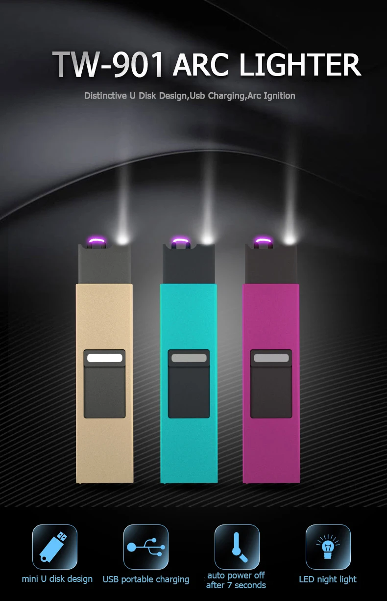 Big Sales Pull Ring Lighting Windproof USB Electronic Rechargeable Multi-purpose No Flame Double Arc