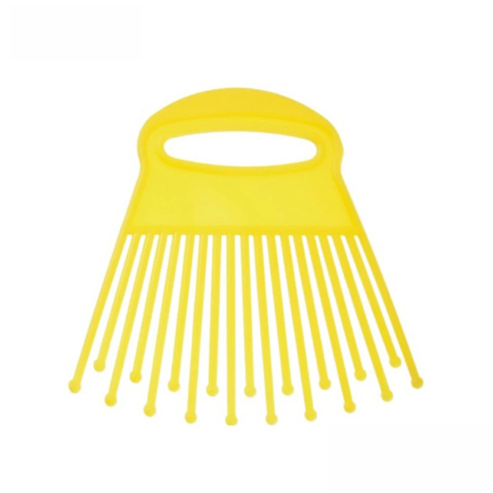 Wide Teeth Brush Pick Comb Fork Hairbrush Insert Hair Pick Comb Plastic Gear Comb For Curly Afro Hair Styling Tools