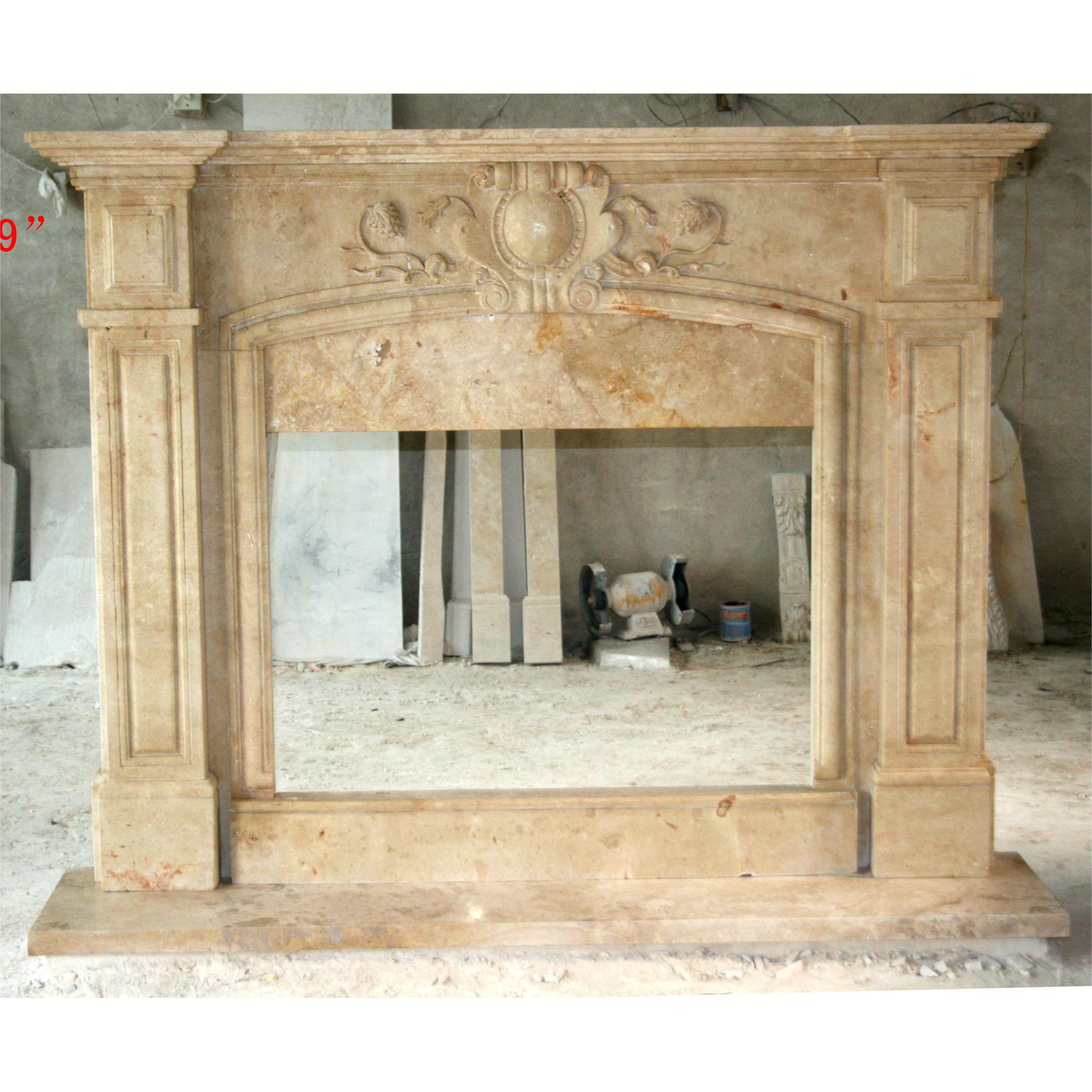 Западный Стиль Цветочный дизайн простой мраморный камин