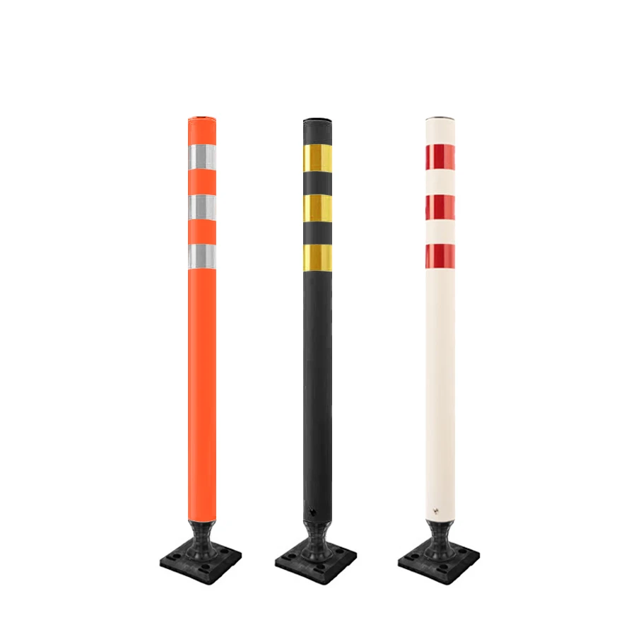 Colorful flexible road divider delineator warning plastic traffic pole bollard sign post