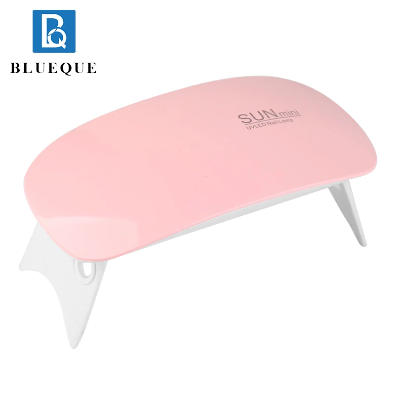 BLUEQUE sun mini 6w UV LED Lamp Nail Dryer Portable USB Cable sun mini  UV nail lamp for gel polish