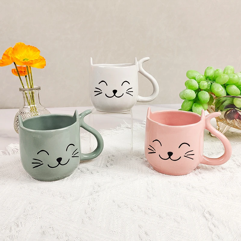 24 Piece Sample Available Cute Cats Children/kids Ceramic Dinnerware Sets Plates Dishes Bowls with Mug Dinner Set