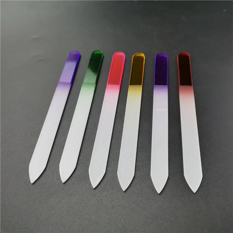 Personalized Wholesale Glass Crystal Nail File Print logo Glass Nail File Custom