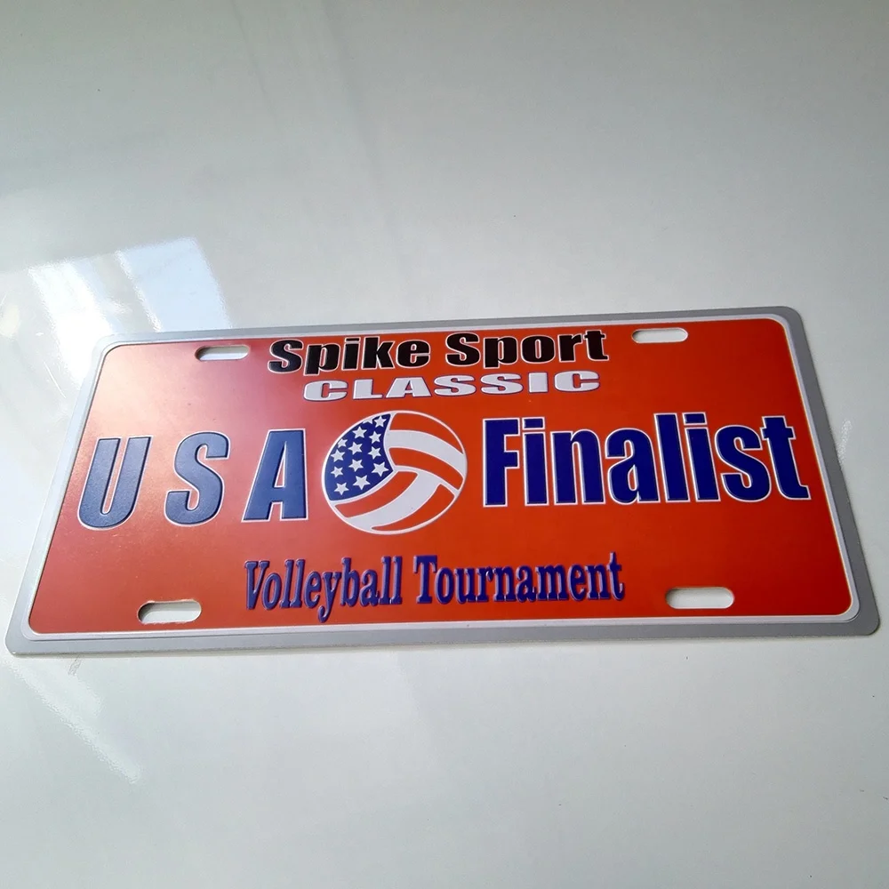 Decorative Car License  Plate Insert with customized logo and letter