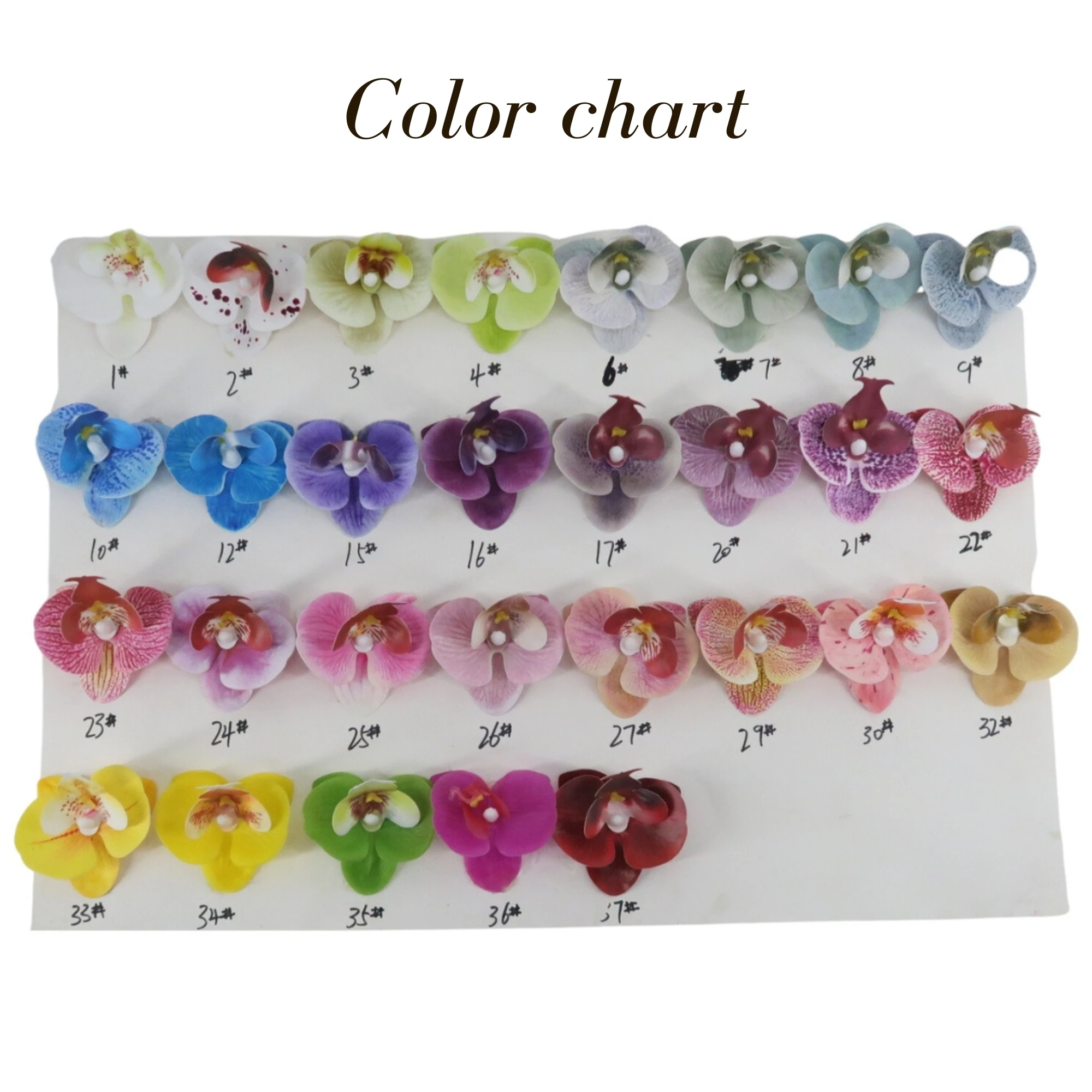 Artificial Flowers 3D Print PEVA 9 Heads Faux Phalaenopsis Stems Artificial Phalaenopsis Orchids Flowers for Wedding Decoration