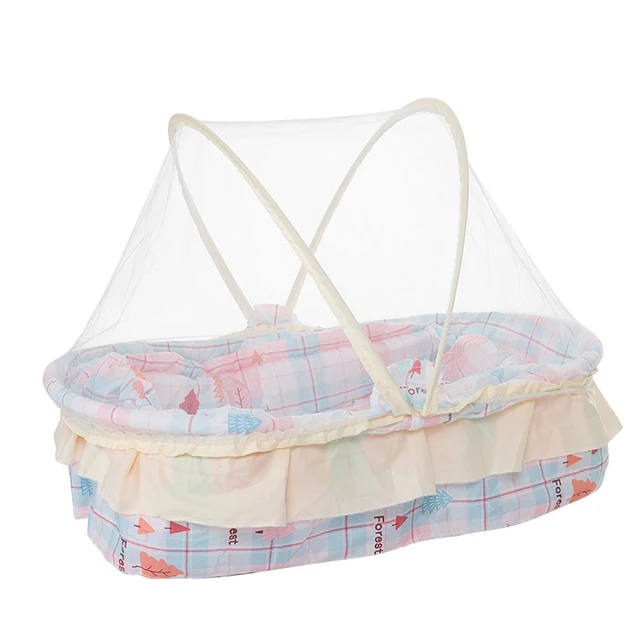 
Foldable Infant Baby Kid Child Pop Up Cot Bed Mosquito Fold Net Tent, Folding mosquito bed net for toddlers with music pad 