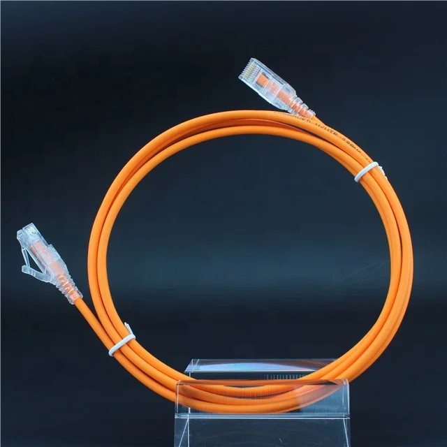  Лучший гибкий мягкий тонкий сетевой патч-корд UTP cat6 cat 6 28awg оранжевого