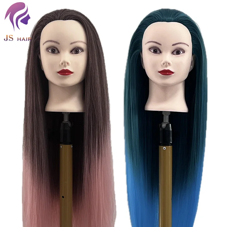 Professional college doll head Hairdressing Training Head Styling Teaching Mannequin Dummy Doll with Long Hair