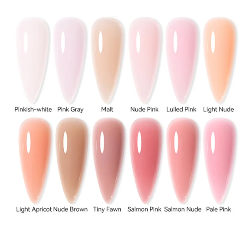 White Extension Gel Nail Polish Acrylic Construct Hard Gel Semi Permanent Varnish Nude Pink Gel Polish UV Manicure