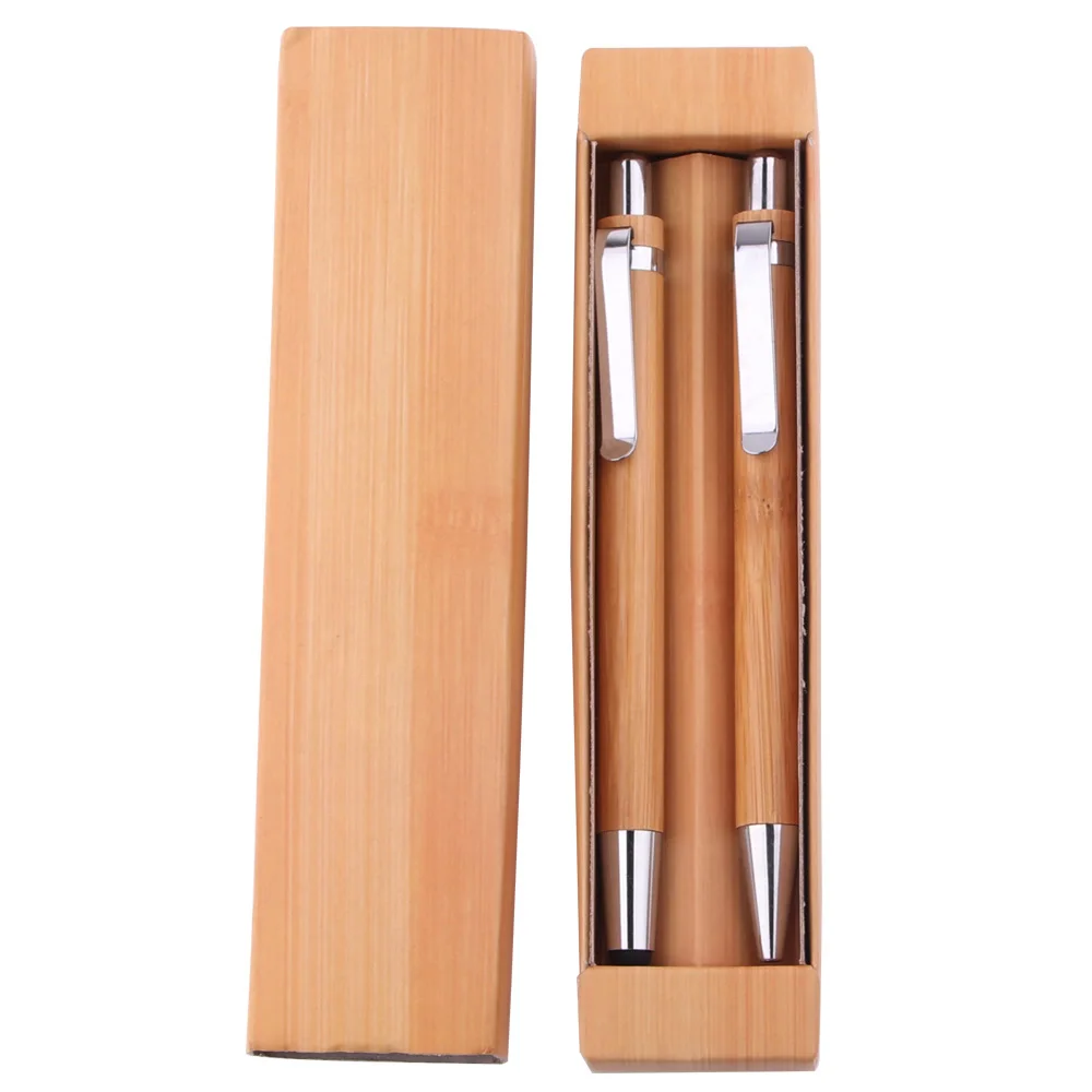 Customized logo bamboo pen with box  bamboo pen bamboo pen set