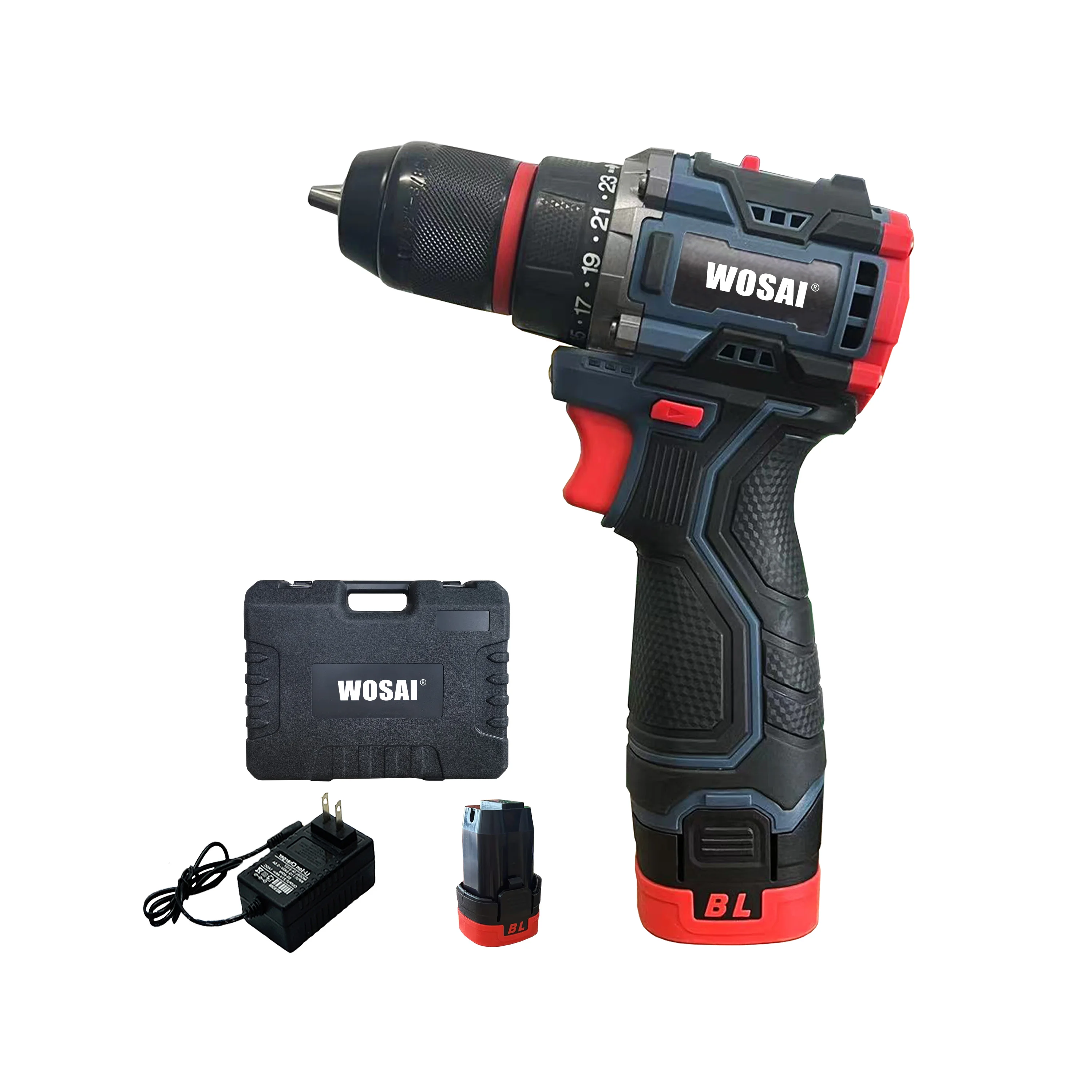 WOSAI 16V 10mm Brushless Cordless Drill Power Tool Brushless Electric Drill
