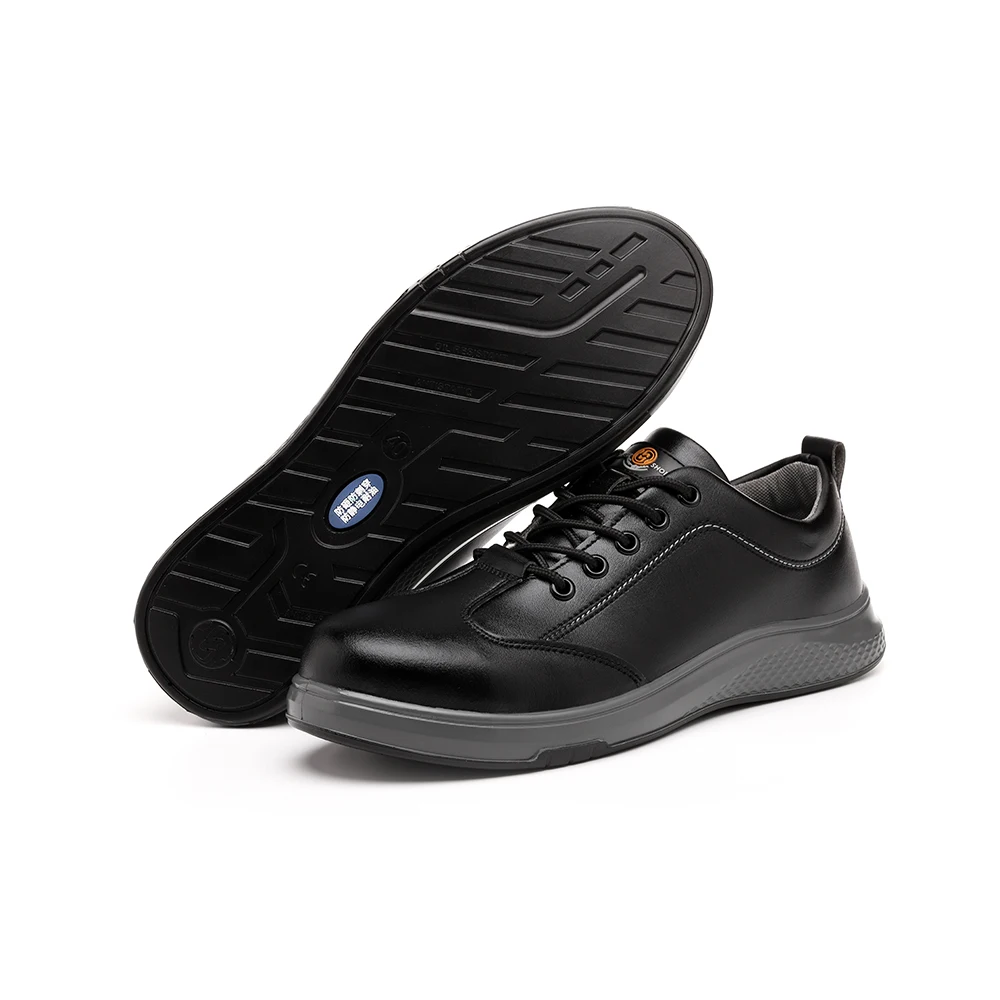 High Quality Oil Resistant Antistatic Low Top Leather Safety Shoes For Workers