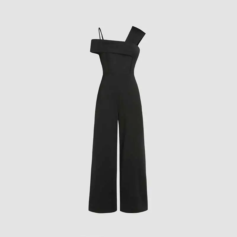 Custom Oem Women Ladies Sleeveless Office Business Wear One Piece Jumpsuit With Long Pants