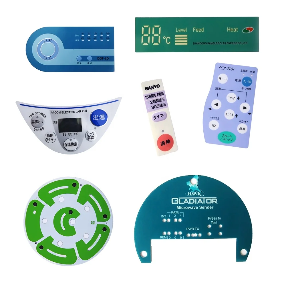 OEM PCB Membrane Switch Graphic Overlay Embossed Button For Remote Control