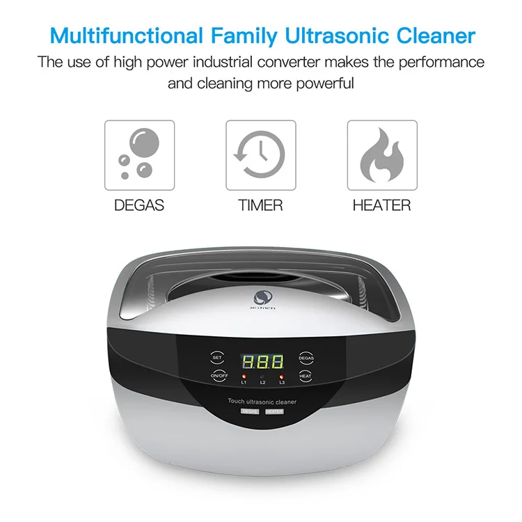 Skymen 2.5L household digital ultrasound cleaner smartphone timer cleaning bath device factory with heater warranty