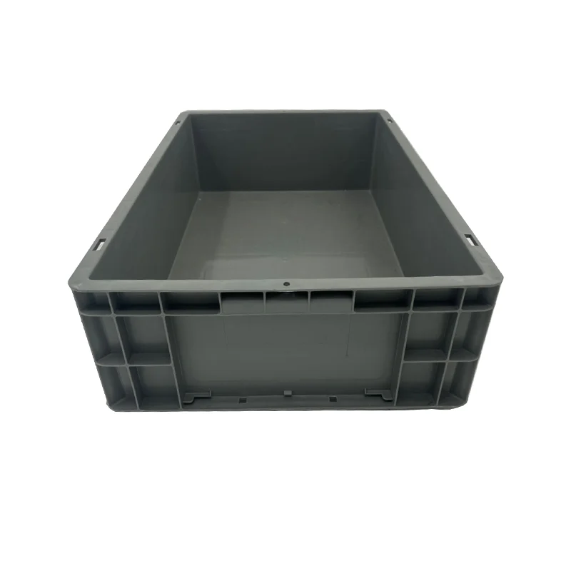 Nestable Recyclable PP Euro Box Logistics Crate Solid Plastic Container for Storage