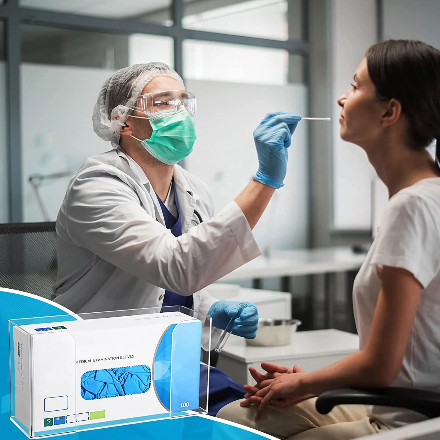 TSGG Hot Sales Wall Mount Floating Clear Single Acrylic Gloves Box Holder Mask Dispenser