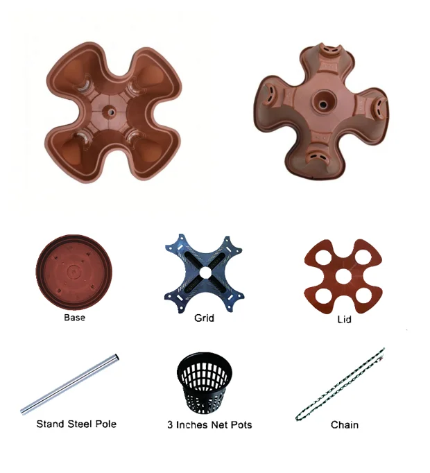 Vertical Hanging Stacked Planter Plastic Flower Pots For Sale