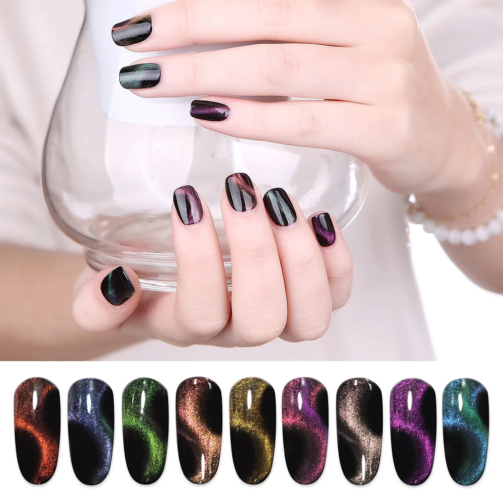 
Led Glitter Nude 5d Cat Eye Gel Black Hole Pretty Chameleon Cat Eye Gel 
