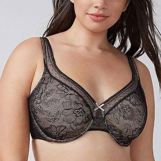 Made in china Wholesale Thin bra with steel ring plus size womens underwear   sexy bra 38-42  DD EFGHI cup