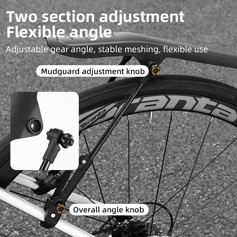 Road Bike Front Rear Fender Quick Release Bicycle Fender Durable Lightweight Bicycle Mudguards With Taillight