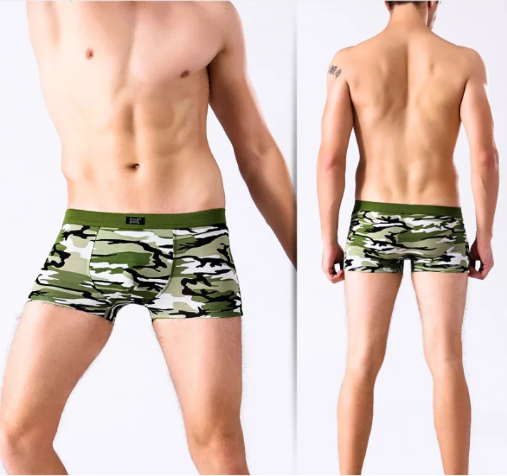 
Premium Soft 4-Pack Modal Material Camouflage Printed Boxer Briefs for Men 