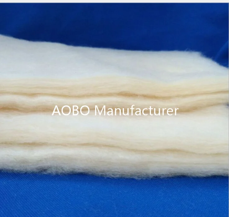 biodegradable pure natural soybean fiber batting/wadding/felt for sleeping bag/ outdoor clothing