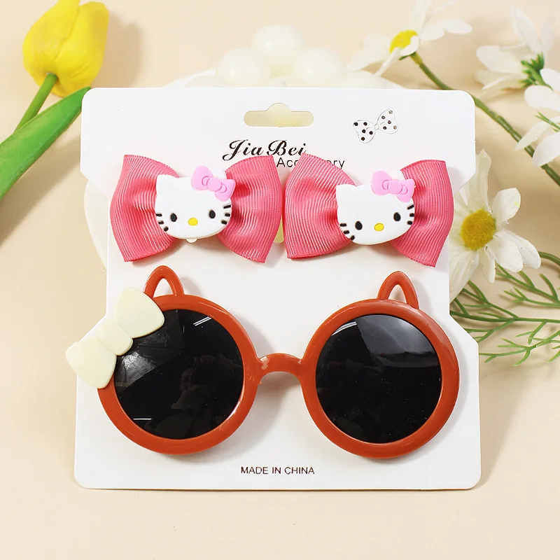 Cute Girls Headbands Hair Bows Clips Handmade Hair Sunglass Set for Infant Toddler Kids