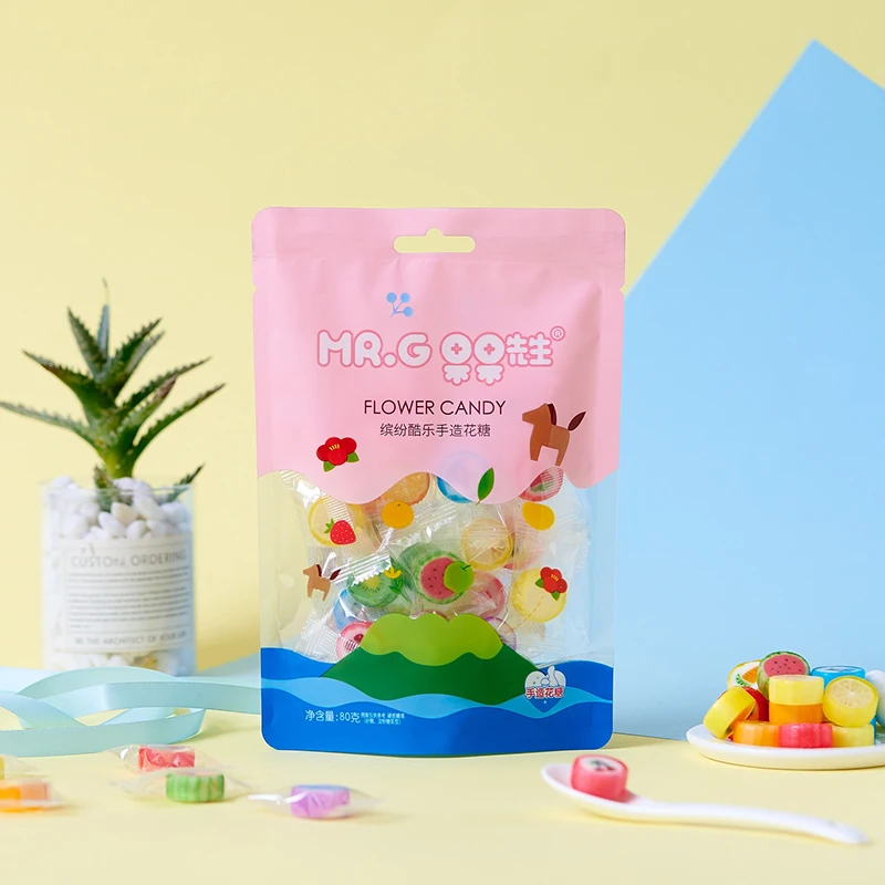 candy factory Custom Logo Bulk Variety Shape Cartoon Candy Assorted Fruit Flavored Mixed candy hard