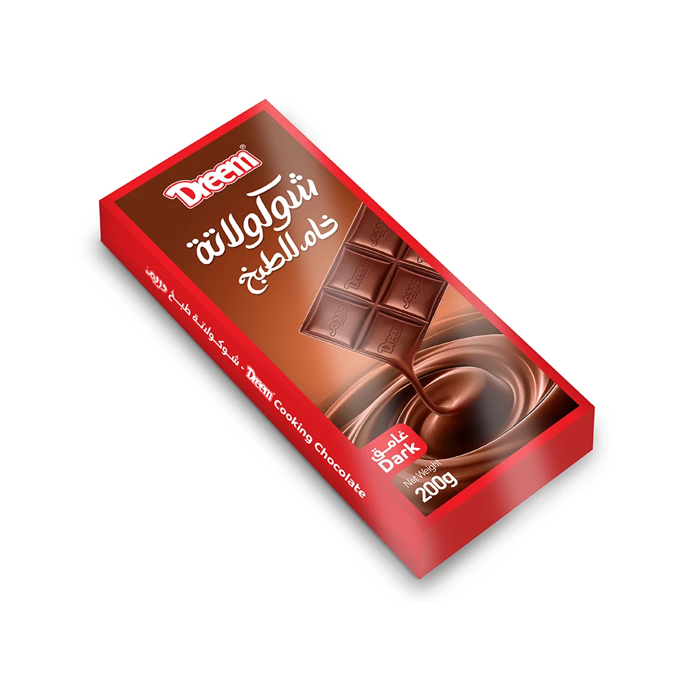 Yummy Halal Desserts Snack Milk Chocolate Bar Hot Selling Confectionery Cooking Dark Chocolate for Cooking Baking