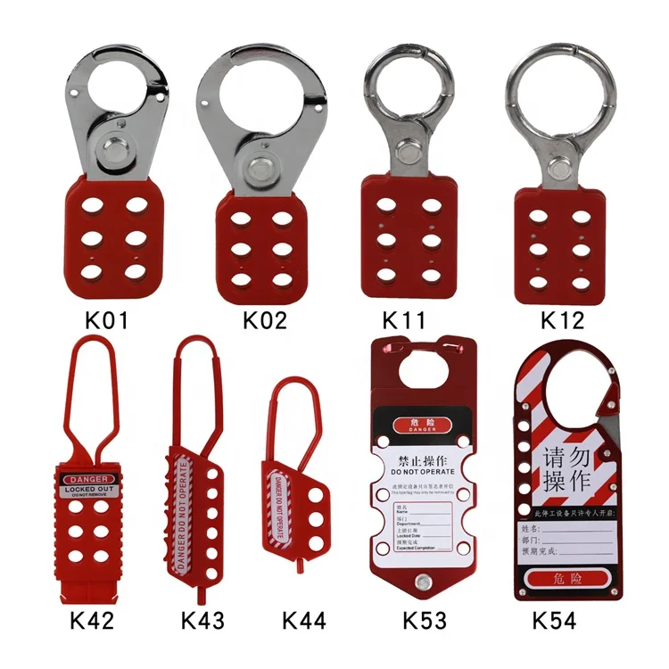 BREED Plastic Hasp Nylon Lockout Hasp 6 Padlock Capacity