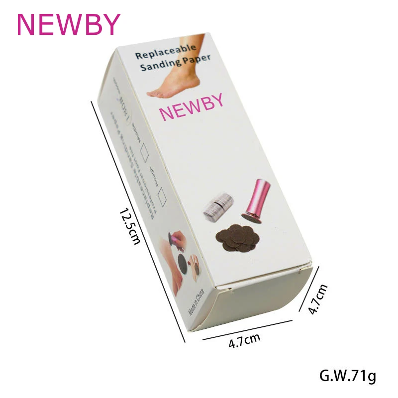 Newby 60Pcs/Box Professional Sandpaper Electric Nail File Callus Dead Skin Remover Pedicure Tools  Foot Sanding Paper