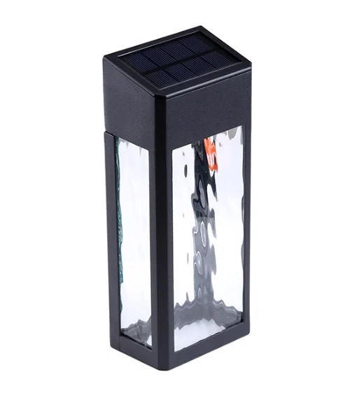 Crystal Glasses Outdoor Wireless Wall Mounted Solar Powered Garden Wall Lamp IPX4 Led Solar Light Outdoors Wall Light