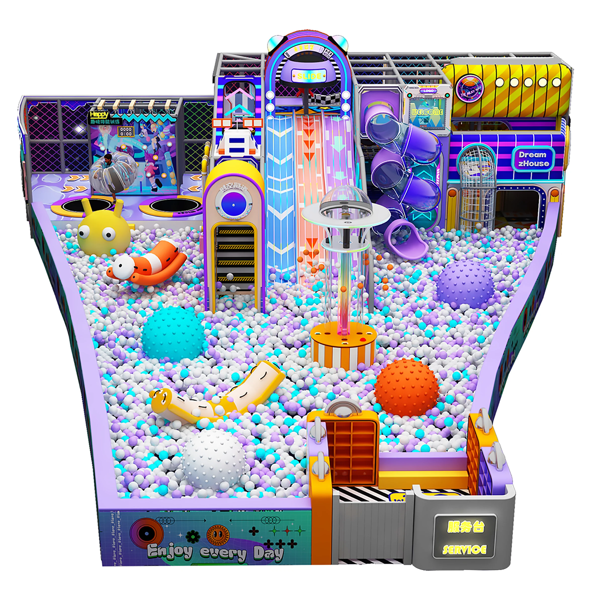 New Design Professional Themed Playhouse Climbing Nets Indoor Playground Commercial Playgrounds Kid Soft Play Equipment