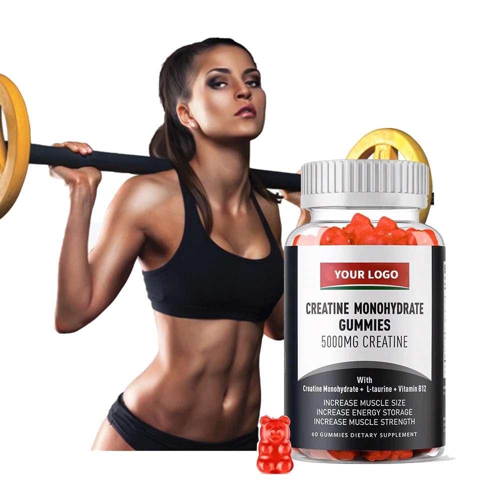 Wholesale custom private label pre workout supplement candy creatine monohydrate chews creatine gummies
