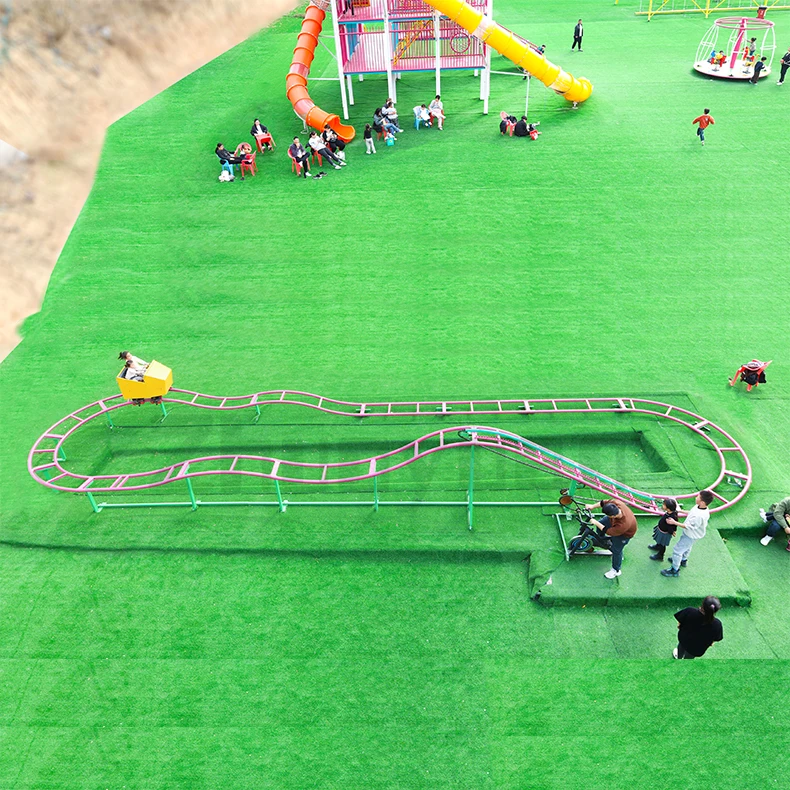 Mini Roller Coaster Amusement Park Equipment Ride-On Amusement Unpowered Roller Coaster For Sale
